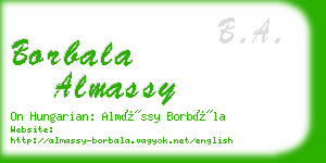 borbala almassy business card